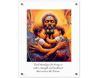Spiritual Fatherhood Acrylic Wall Art: Modern Christian Gift