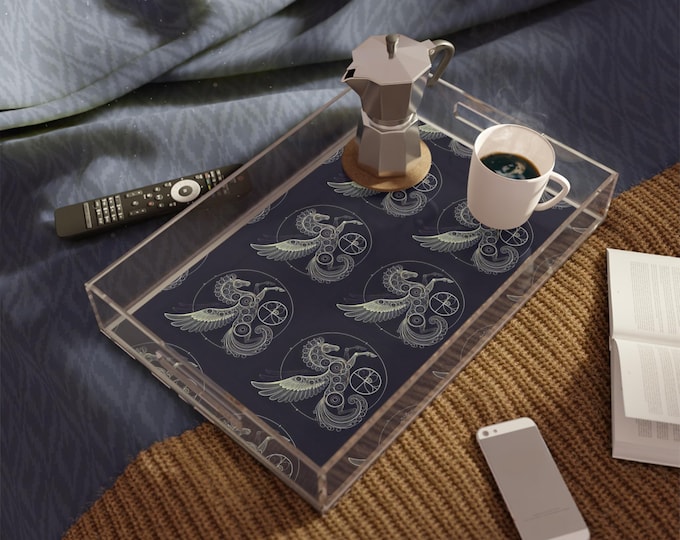 Pegasus Decor Acrylic Serving Tray: Elegant Home Entertaining