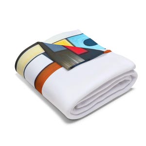 Modern Geometric Arctic Fleece Blanket - Cozy Home Decor, Gift, Living Room Accent, Art-Inspired Throw