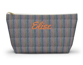 Personalized Floral Accessory Pouch: Patterned Travel Organizer