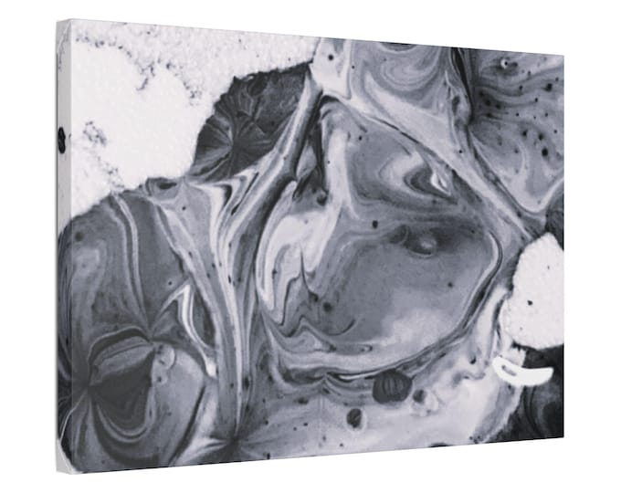 Dystopian Monarch Art Print: Abstract Black and White Giclée Canvas