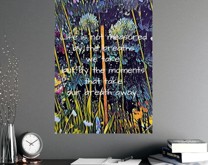 Inspirational Nature Poster: Motivational Quote Wall Art