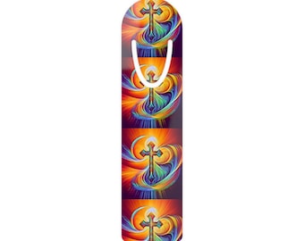 Artistic Christian Bookmark: Vibrant Religious Gift