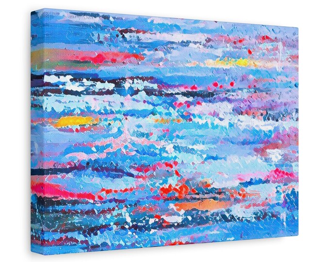 Abstract Water Reflection Canvas Print: Coastal Art by Roger K. Nelson