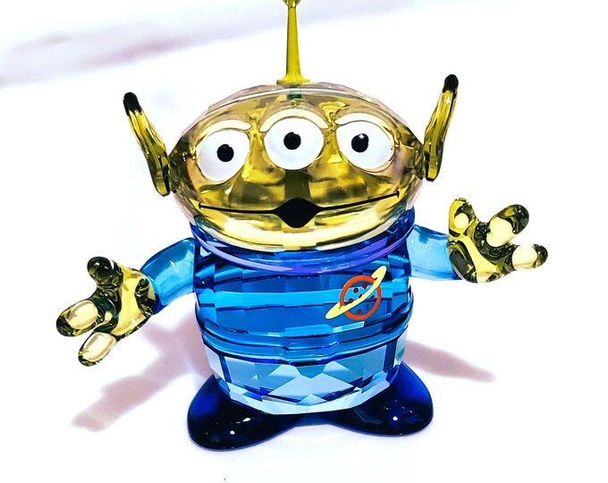Swarovski Toy Story Alien Crystal Figurine | Retired Disney Collectible | Pixar Three-Eyed Alien - FREE SHIPPING
