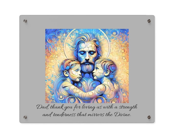Divine Fatherhood Acrylic Wall Art: Spiritual Family Portrait