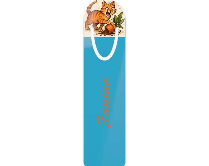 Personalized Cat Bookmark: Custom Aluminum Reading Accessory