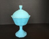 Fenton Satin Glass Covered Candy
