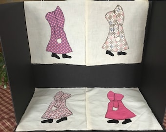 Sunbonnet Sue Quilt Patches - Price for a Pair