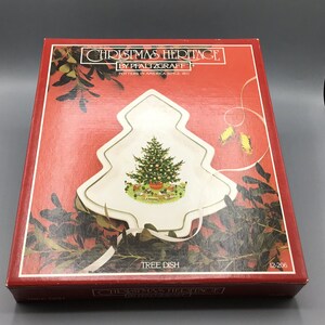 Pfaltzgraff Tree Shaped  Cookie Plate with Box -NOS