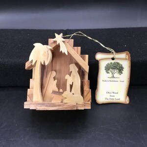 Small Olive Wood Nativity - Wood from Holy Land