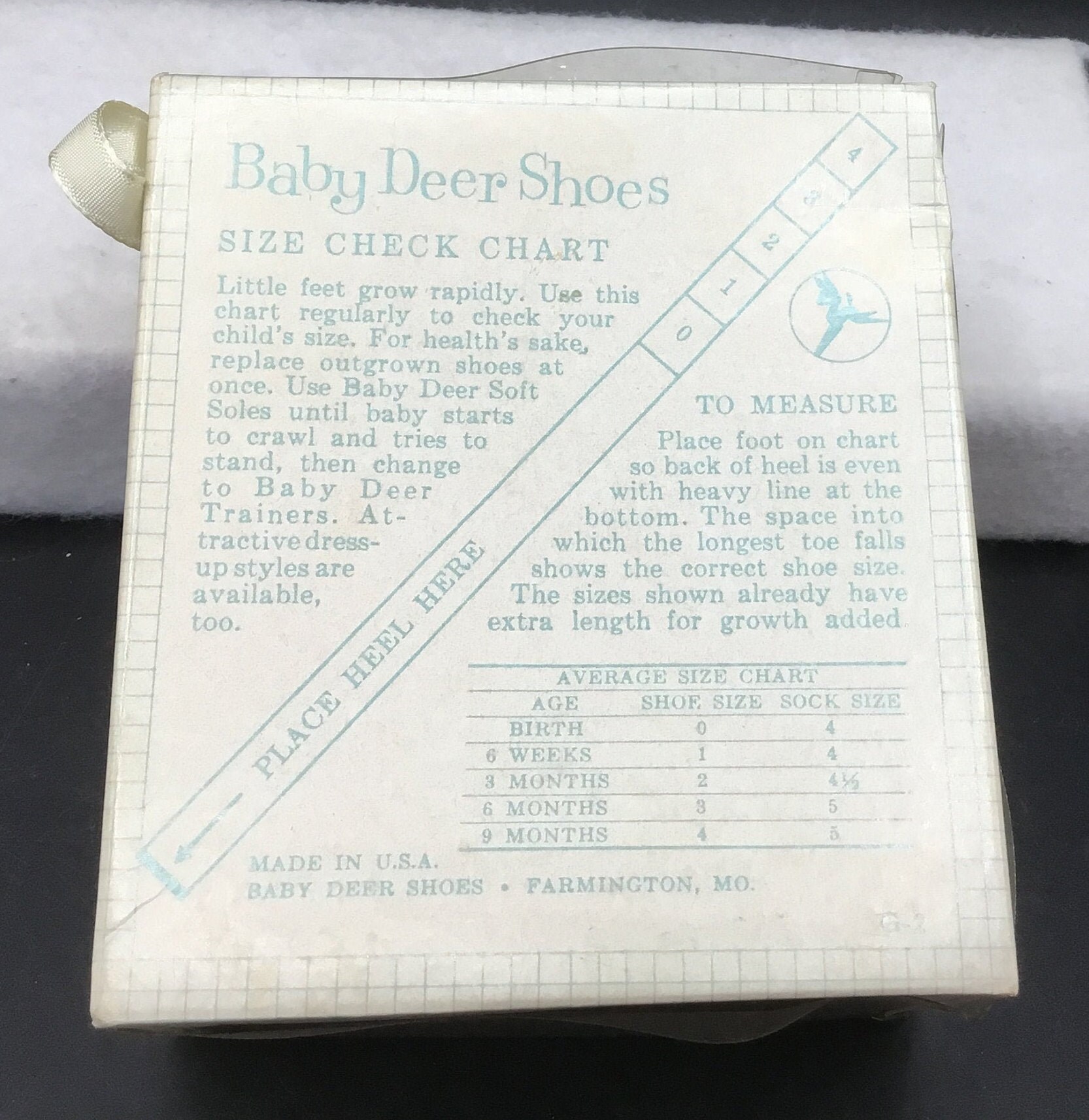 Baby deer shoe size best sale chart