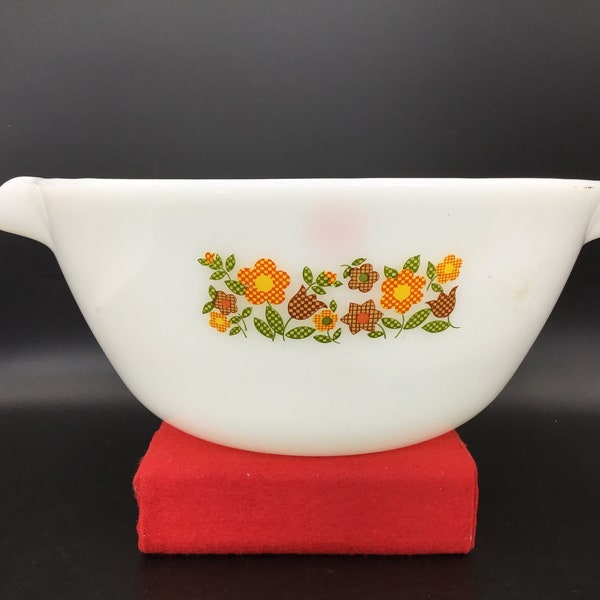 Fire King Cinderella Suburbia Gingham Large Bowl