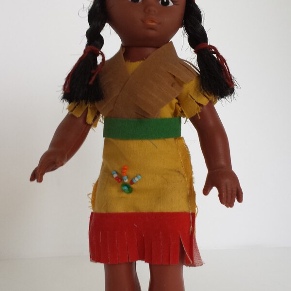 Plastic Native American Indian Doll Etsy