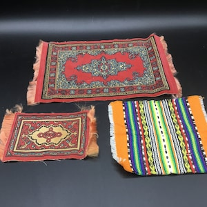 Three Small Dollhouse Carpets