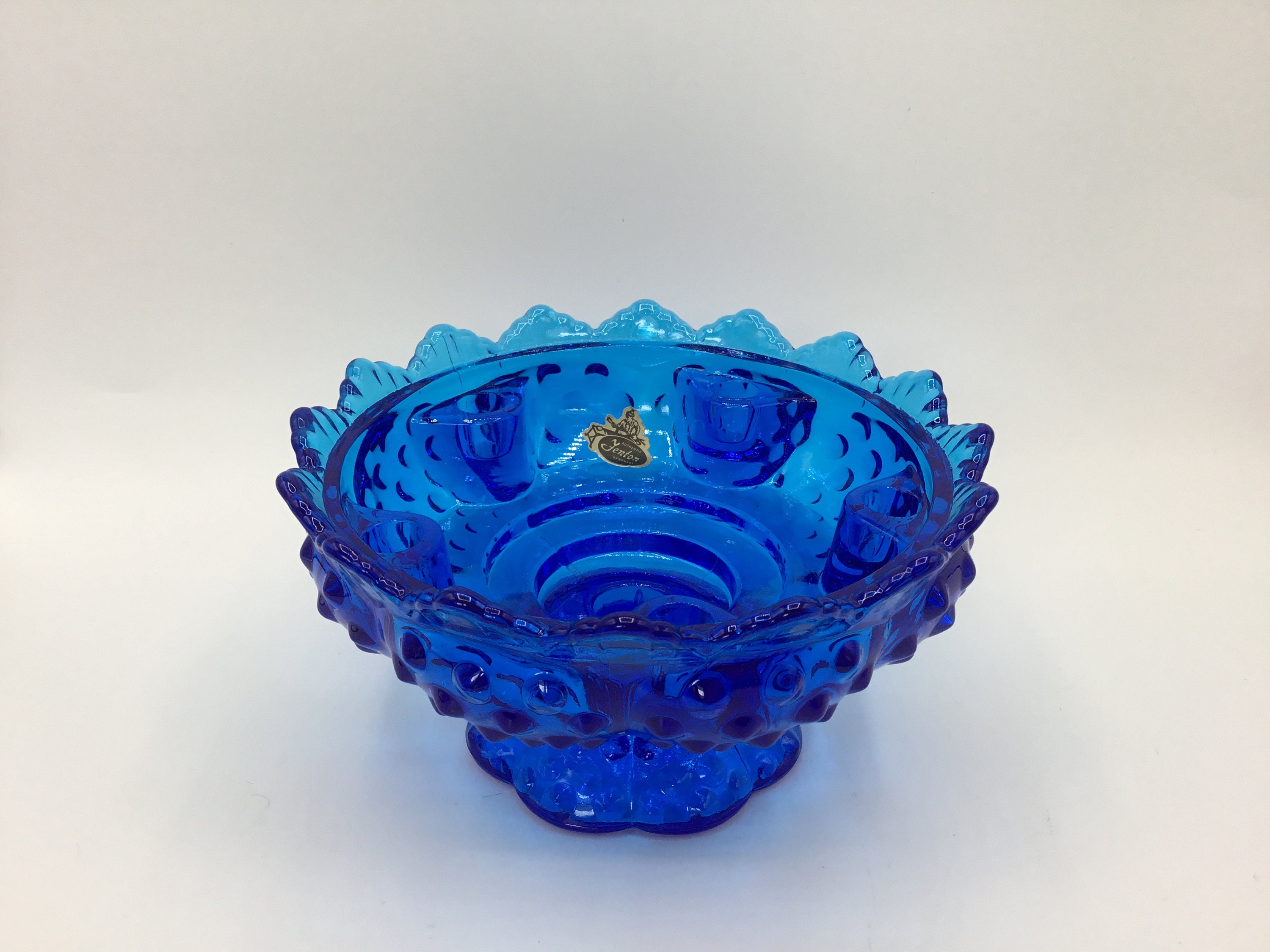 Colorful Cobalt Blue Fenton Candleholder - Etsy 日本