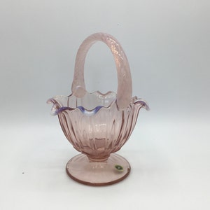 Westmoreland Pink Opalescent Basket