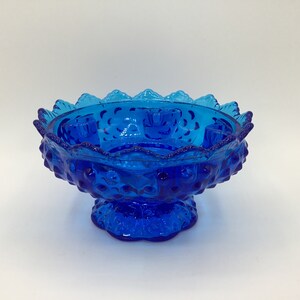 Colorful Cobalt Blue Fenton Candleholder