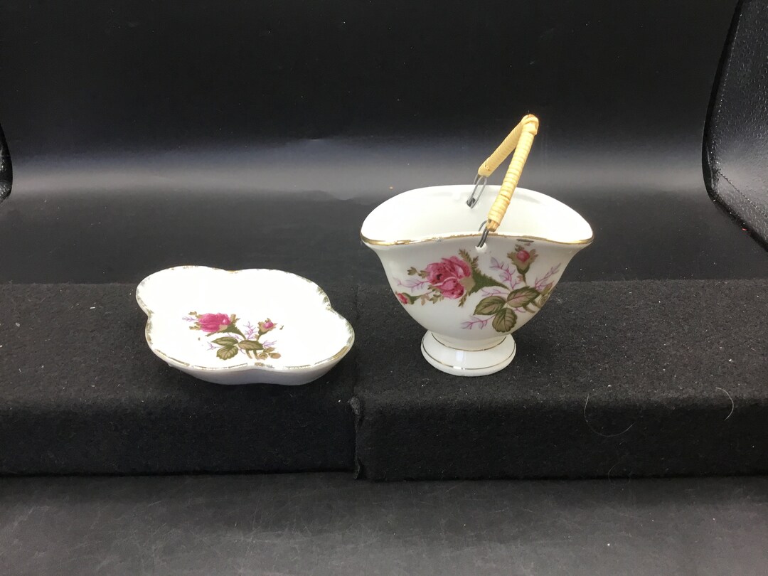 Moss Rose Basket and Dish Etsy