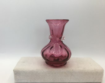 Lovely Cranberry Hand Blown Vase