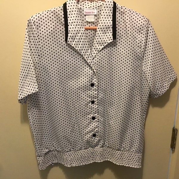 Lauren Lee Polka Dot Blouse - Size 14