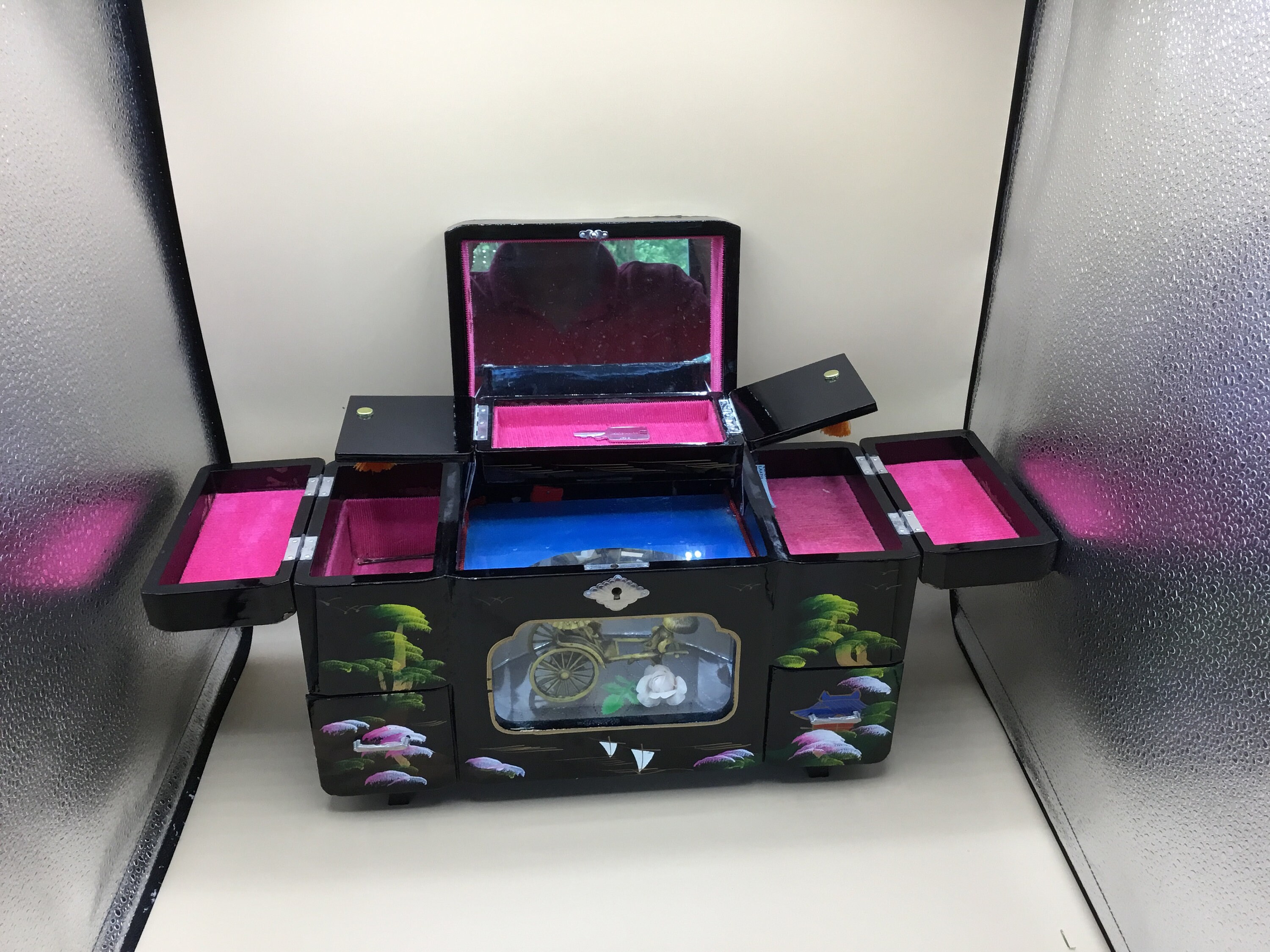 Oriental Jewelry Box Musical Movement Etsy