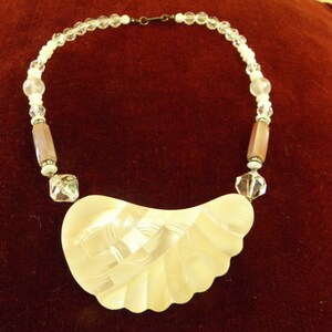 Dauplaise Mother of Pearl Necklace - 1970&#39;s- Also Earrings