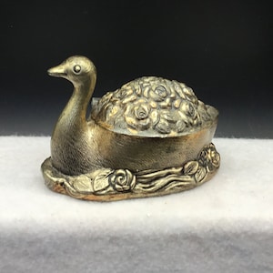 Brass Swan Trinket Box - Japan