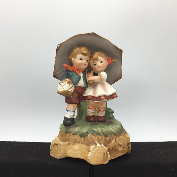 Lefton Umbrella Children Music Box