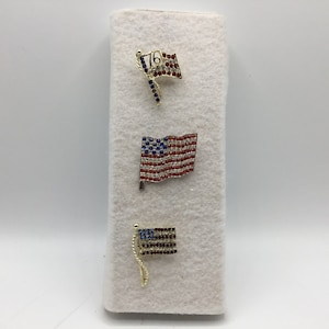 Patriotic Flag Pins Choose One in Options A B C