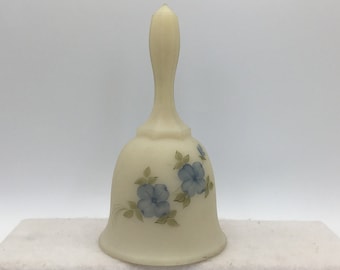 Fenton Hand Painted Custard Glass Bell - Signed Tammy W