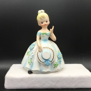 Southern Belle Girl in Blue Planter - Unmarked