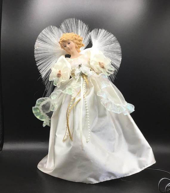 Fiber Optic Angel Tree Topper Etsy