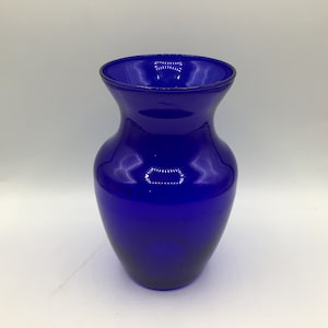 Vintage Cobalt Blue Vase - 8 Inches