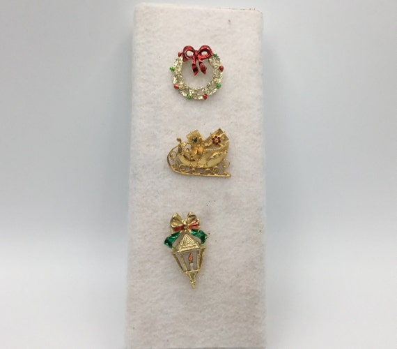 Choose A - B - C Vintage Christmas Brooch - image 1