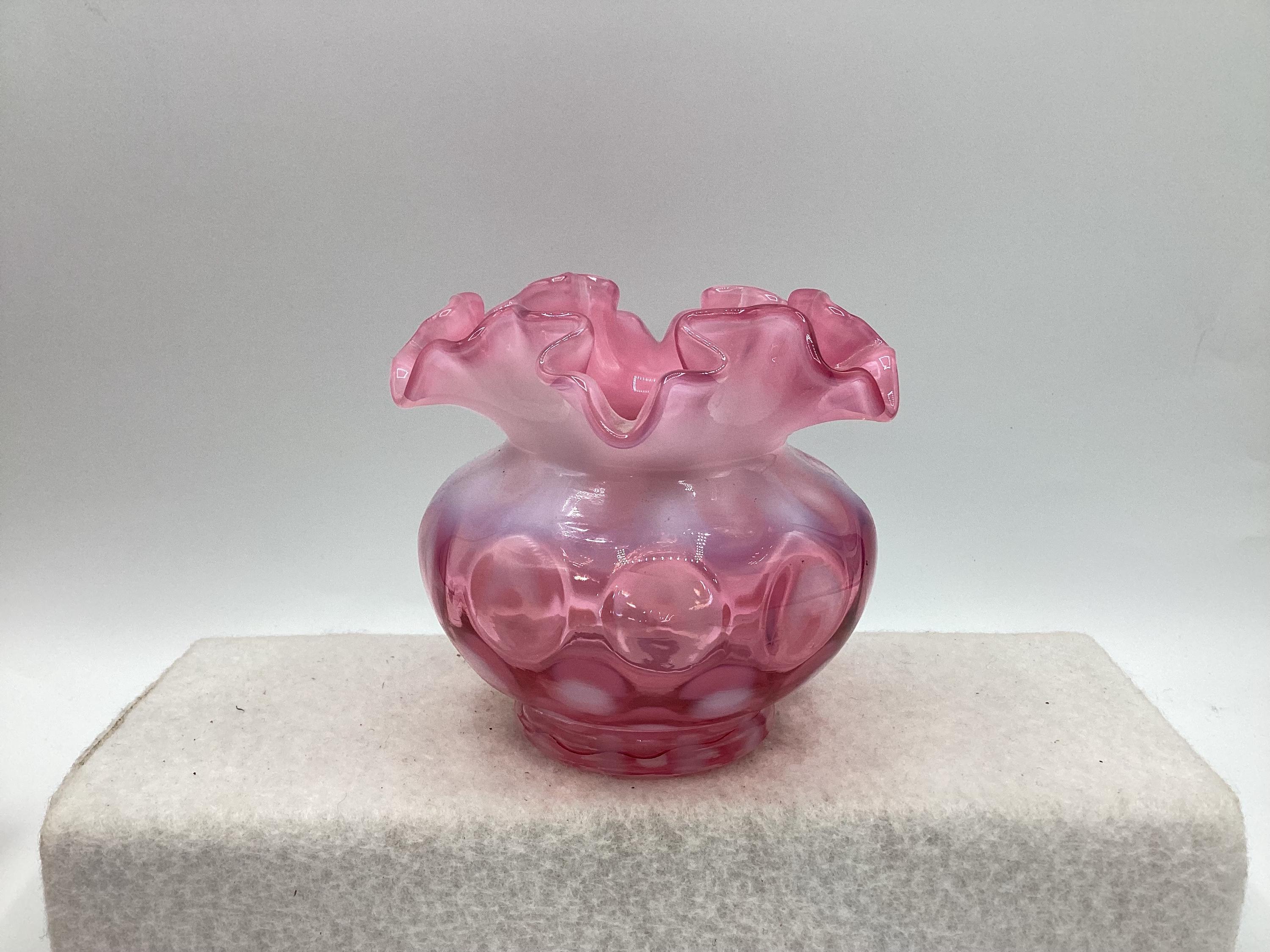 スペシャル！40s〜クランベリーオパールセントコインドットピッチャーFenton Fenton Coin Dot - Etsy