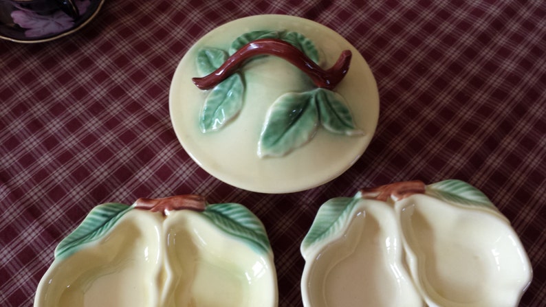 Belmar Pottery of California Pear Bowl and Trays