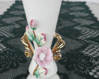 VIntage Gold Trimmed Bud Vase