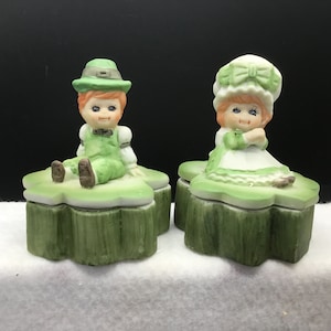 Lego Irish Laddie and Lassie Trinket Boxes - Taiwan