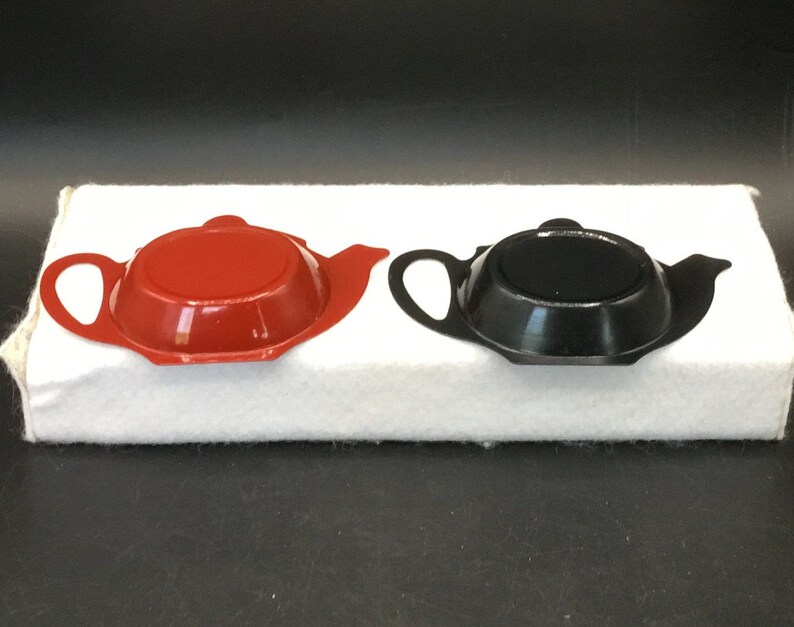 Vintage Metal Tea Bag Holders Pair Etsy