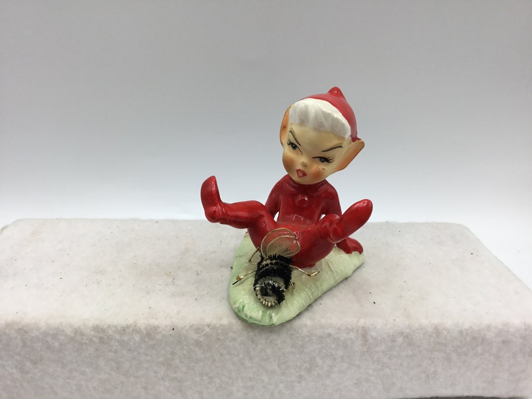 elfelfelfarchives シズニルック threetimes Vintage Elf With Bee - 3 1/2 Inches - Etsy