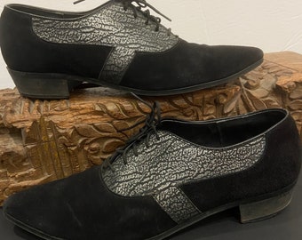 Mens Vintage Shoes - 1960s Suede Shoes - Sz 9