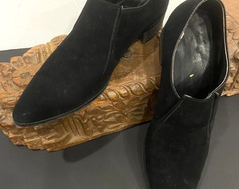 Mens Vintage Shoes - 1960s Suede Shoes - Mod Shoes - Sz 9