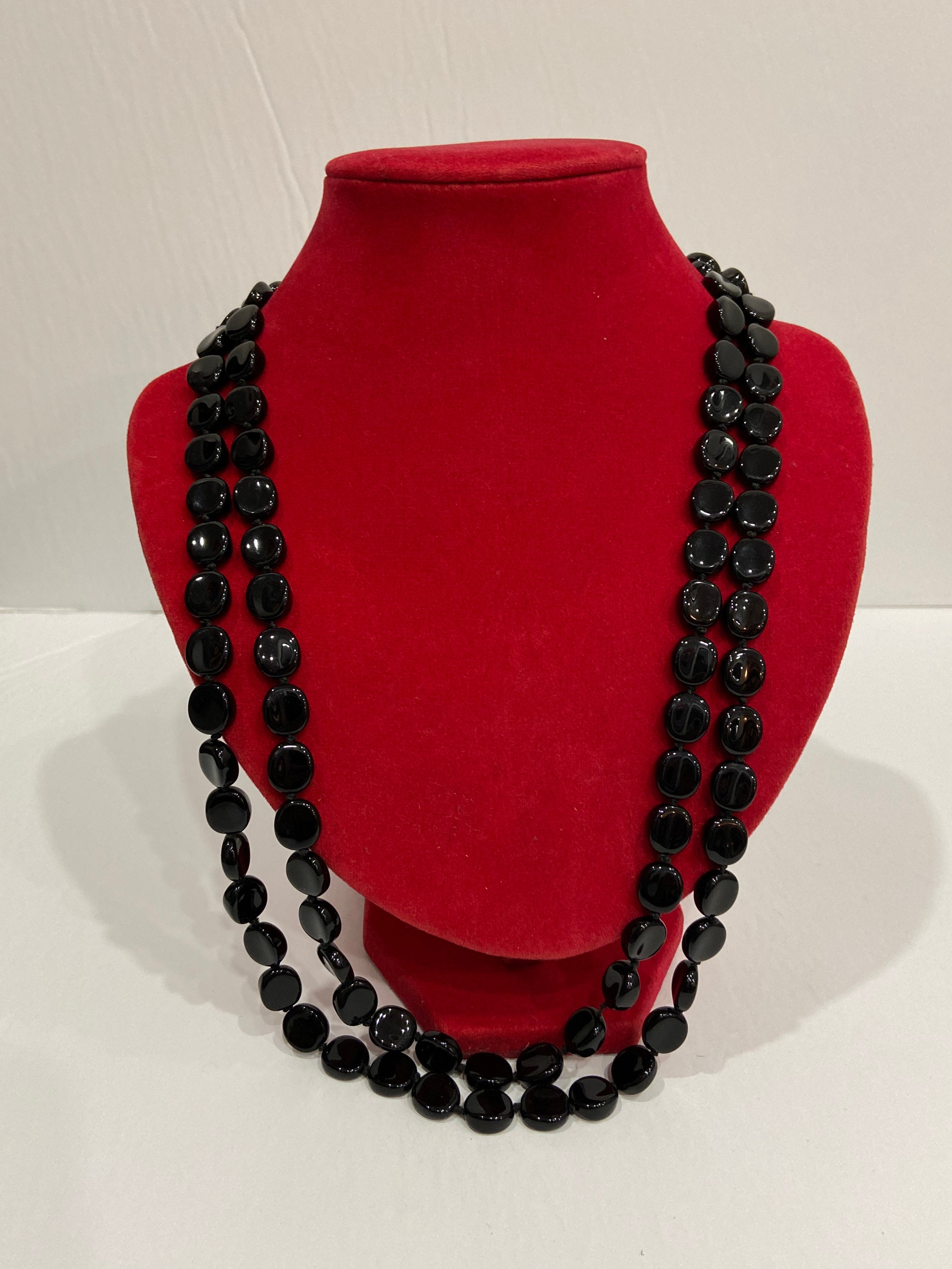 ■VINTAGE HOLLYWOOD■ Black Stone Beads Necklace VH2478NE07 Black Stone Beads Necklace_VH2478NE072M | ファッション通販