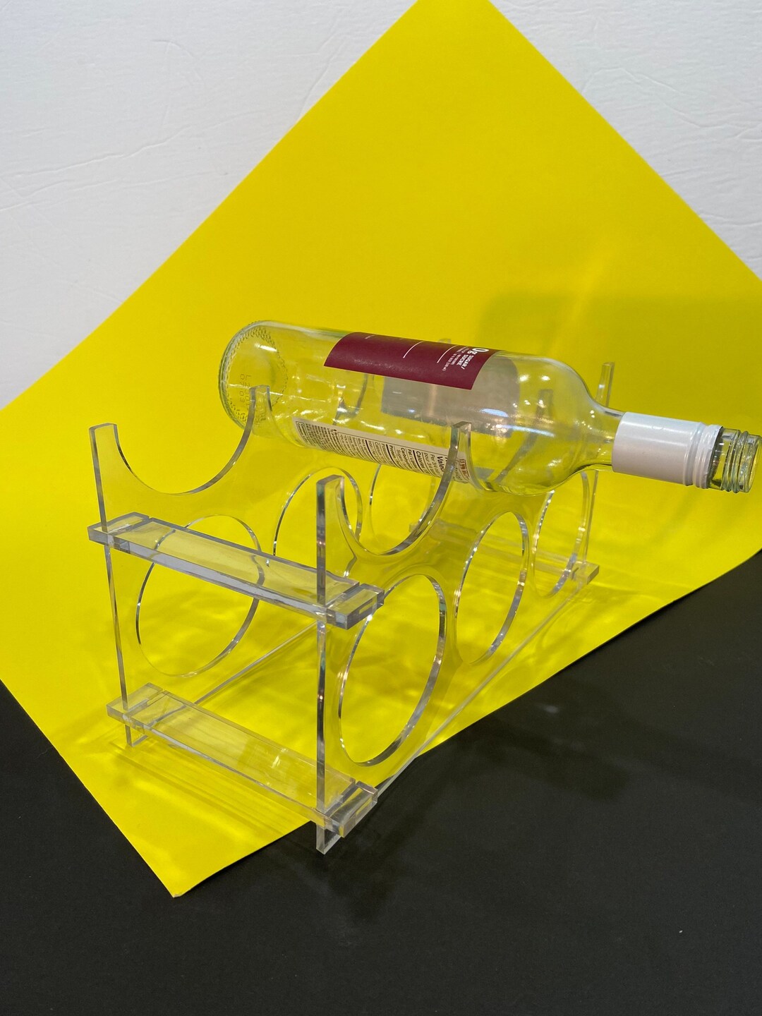 Vintage Acrylic Wine Rack Lucite Wine Rack Clear Wine Rack Etsy