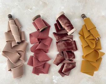 Wedding Flatlay Styling Kit Ribbon Bundle Set in fall RusticWedding Colors for Lay Flat Photography