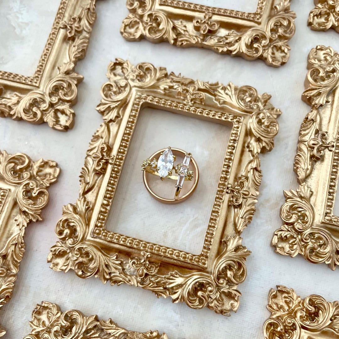 Small Goldframe Lay-flat Props Kit for Vintagewedding, Flatlay Styling ...