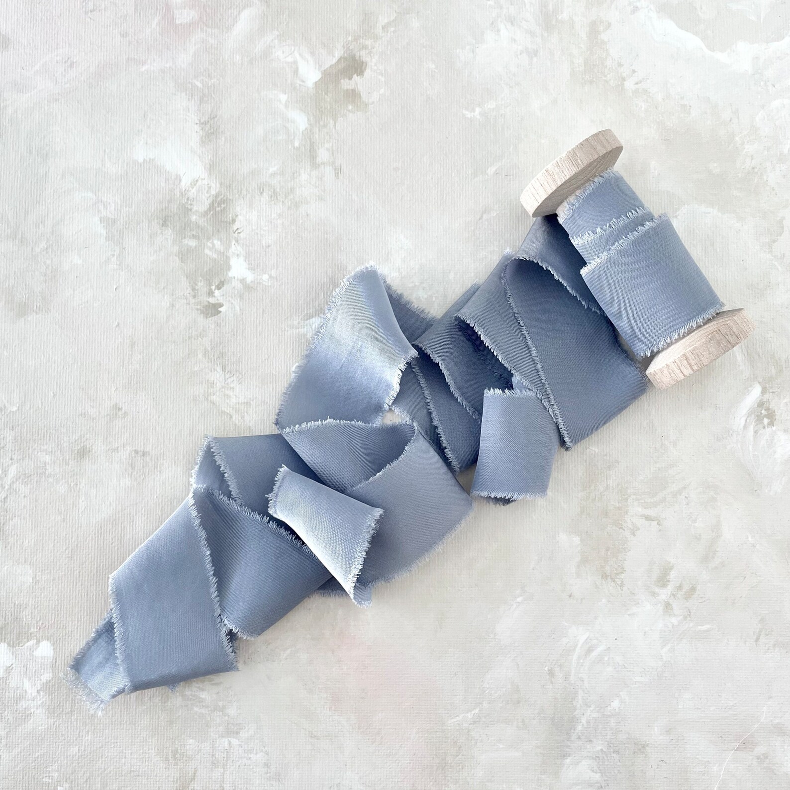 Dusty Blue Ring Box & Ribbon Dusty Blue Wedding Flat Lay - Etsy