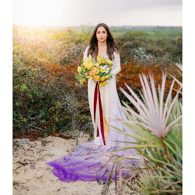 wedding veil purple