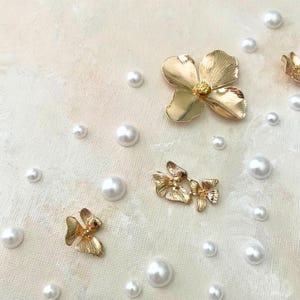Flat Lay Props Wedding StylingKit for Photographer, Pearls & Gold Details for Lay-Flat Photo, Gold Flatlay Styling Props